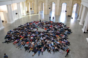 A flash mob at Palais des Beaux-Arts Lille